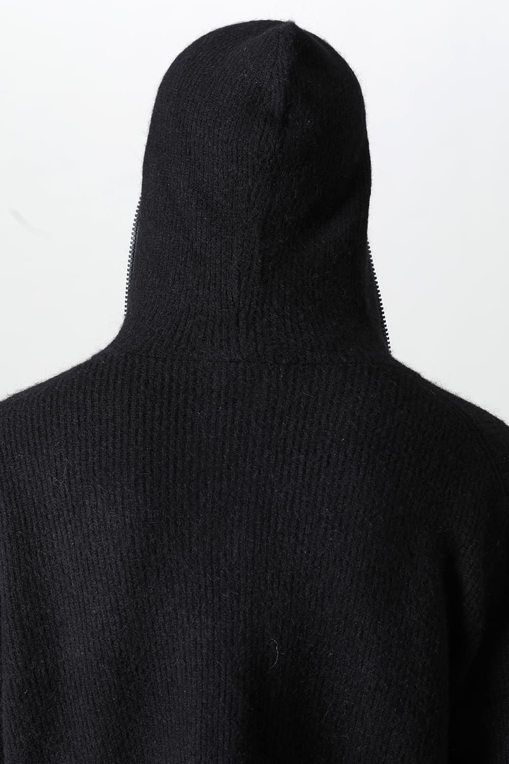 Knit Mohair Hoodie Black