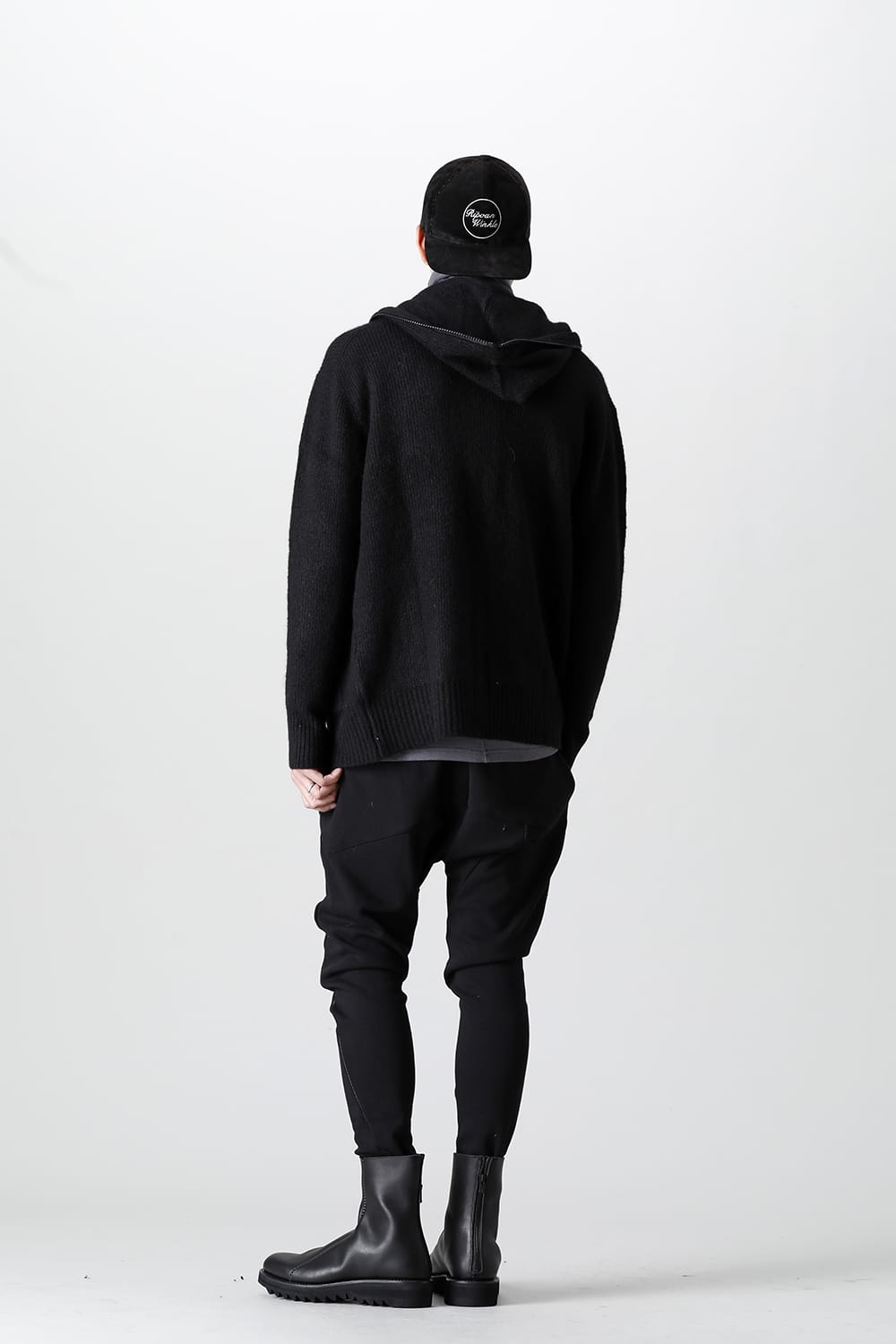 Knit Mohair Hoodie Black