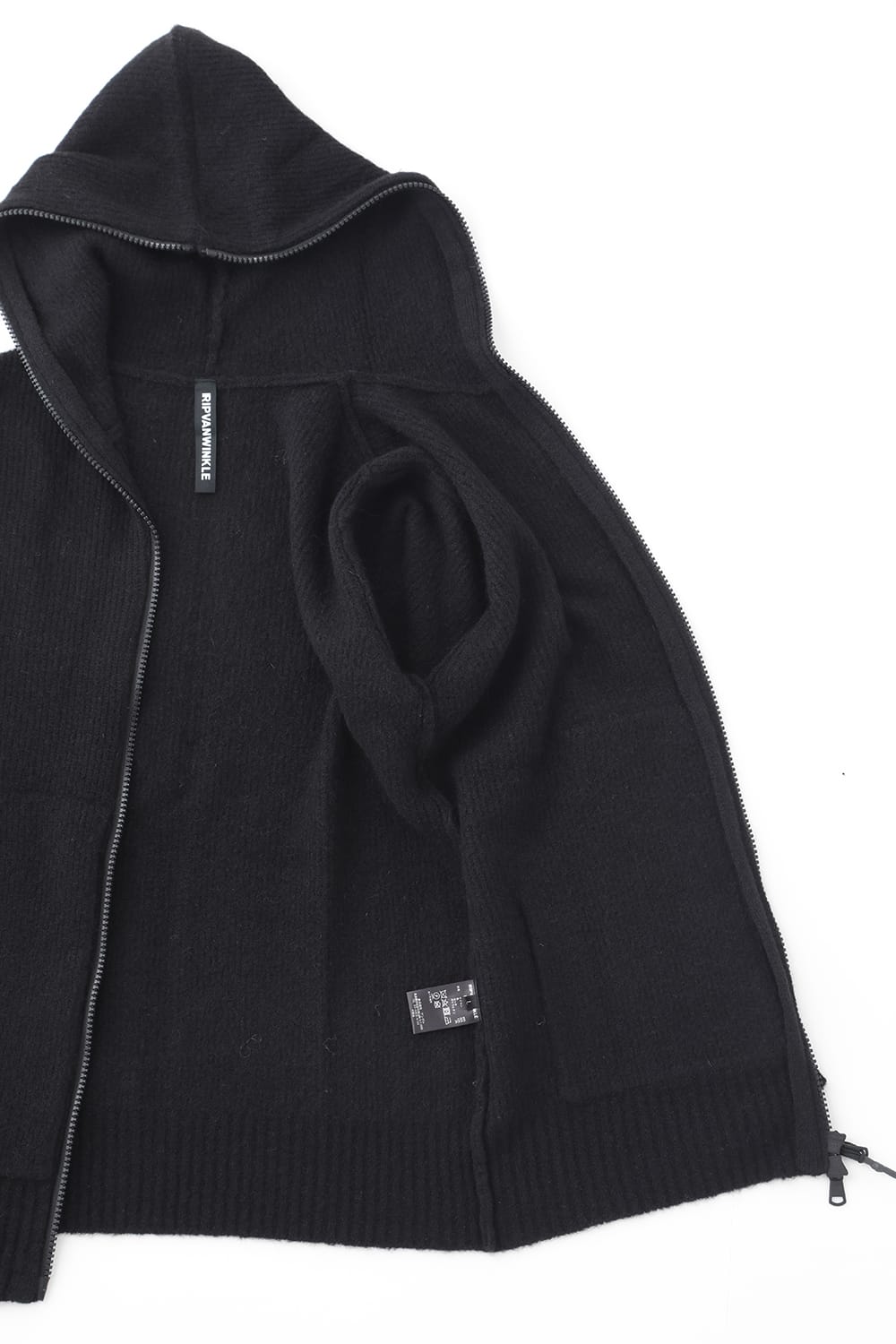 Knit Mohair Hoodie Black