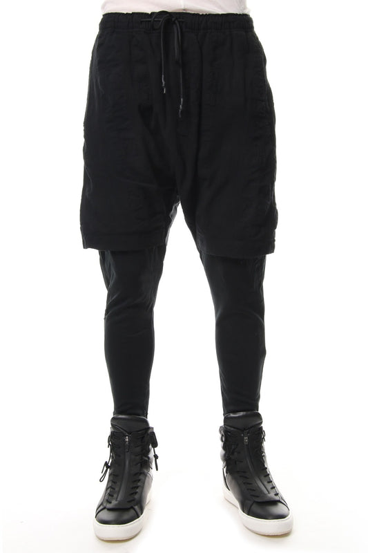 Random Check × Smooth Jersey OverDye Layered Pants RB-004