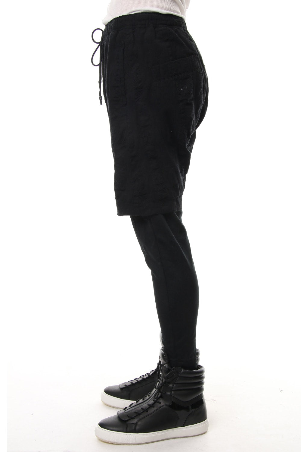 Random Check × Smooth Jersey OverDye Layered Pants RB-004