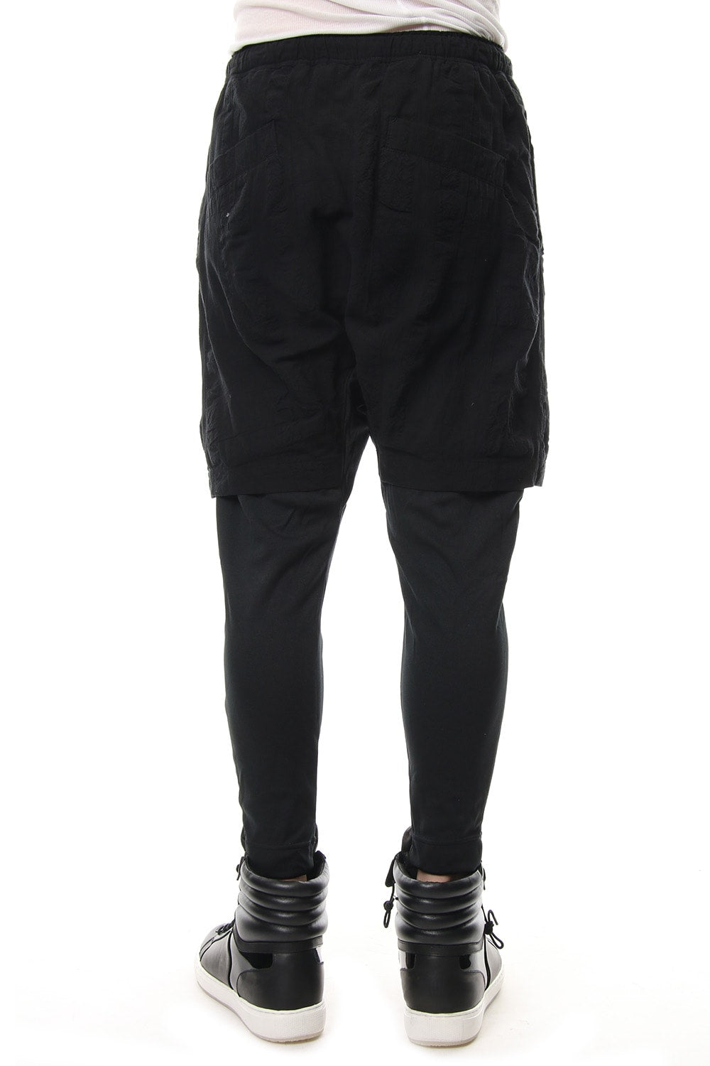 Random Check × Smooth Jersey OverDye Layered Pants RB-004