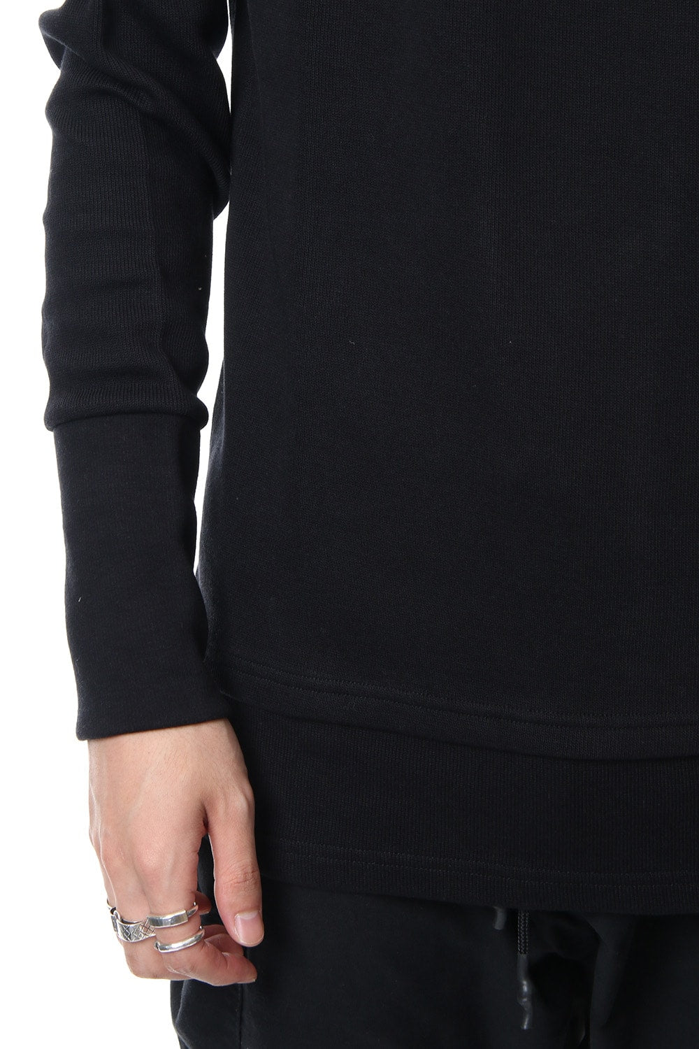 Double Face Layered L/S  RB-010 Black