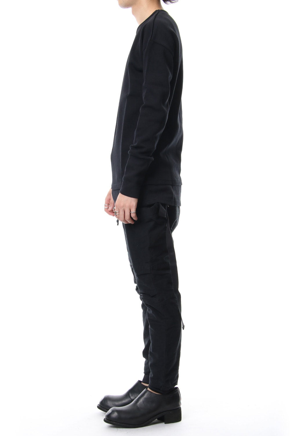 Double Face Layered L/S  RB-010 Black