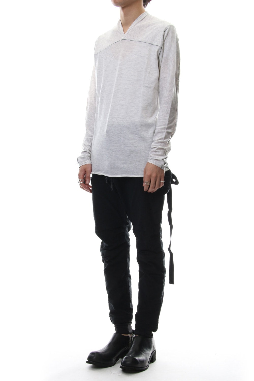 T/C 30/1 Jersey Cross Neck L/S RB-011 Off White