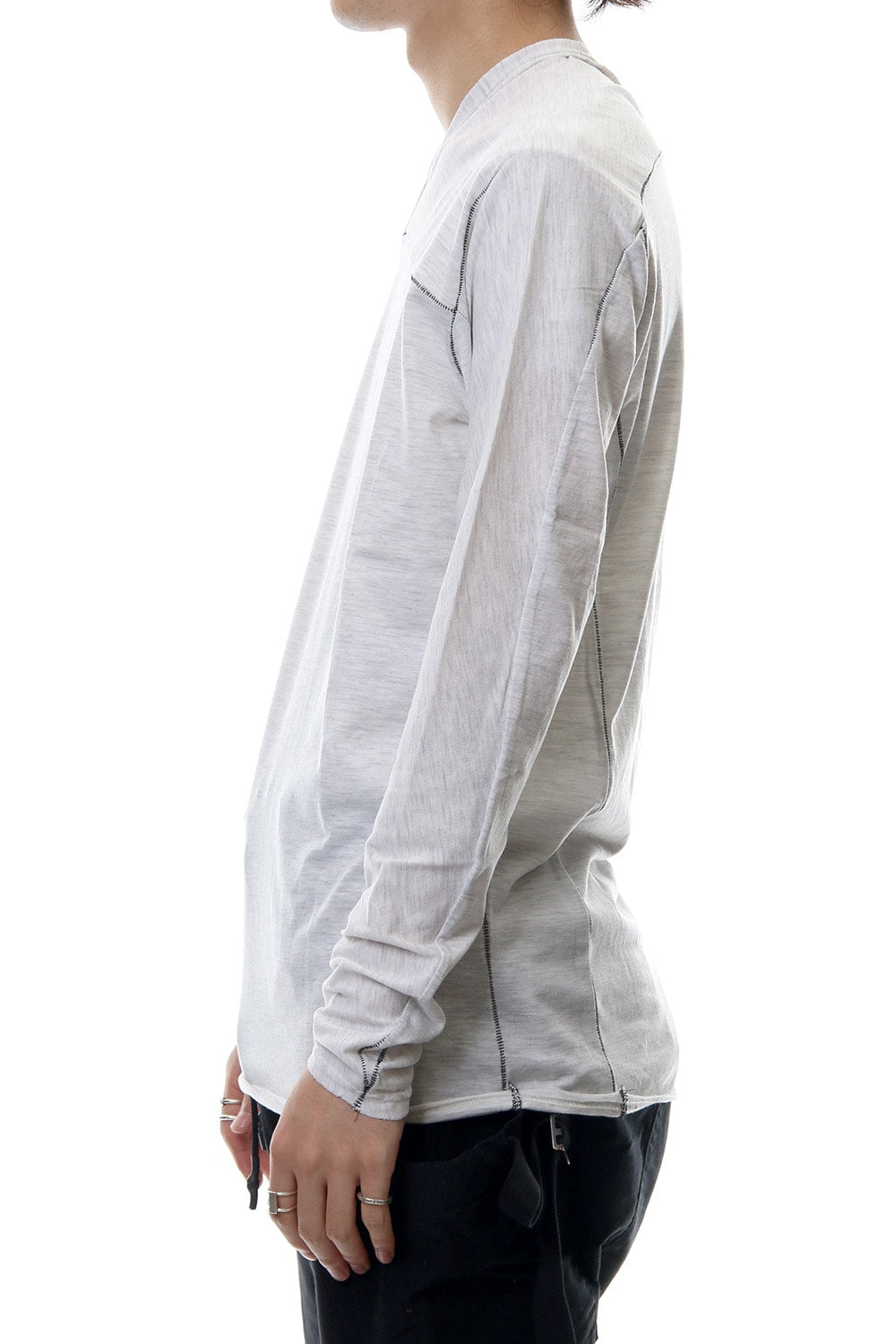 T/C 30/1 Jersey Cross Neck L/S RB-011 Off White