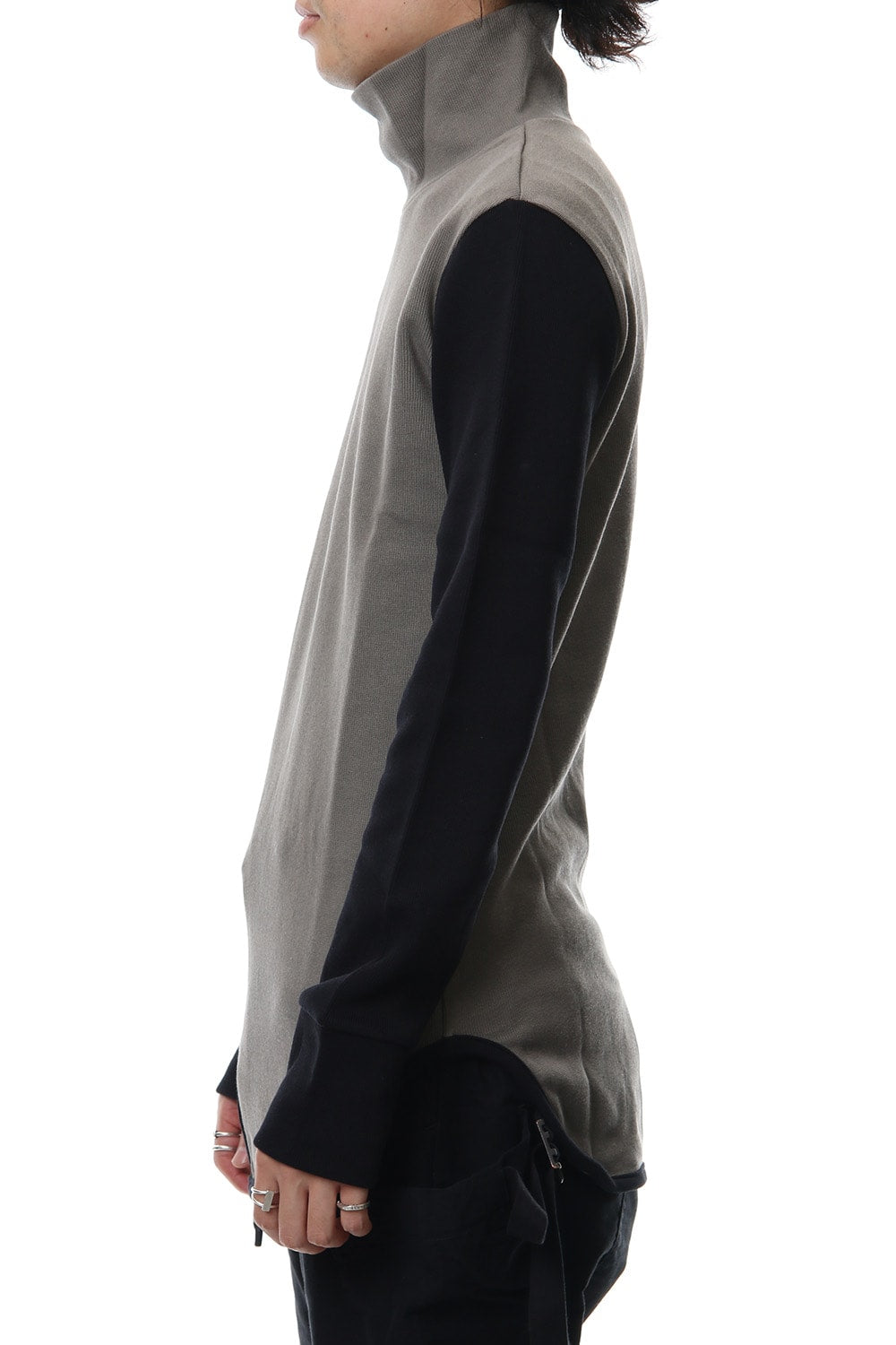 Double Face Shift Turtle neck L/S RB-013 Khaki