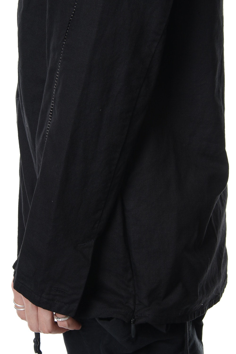 Slab Serge Natural Stretch Over Dye Shirts RB-017 Black