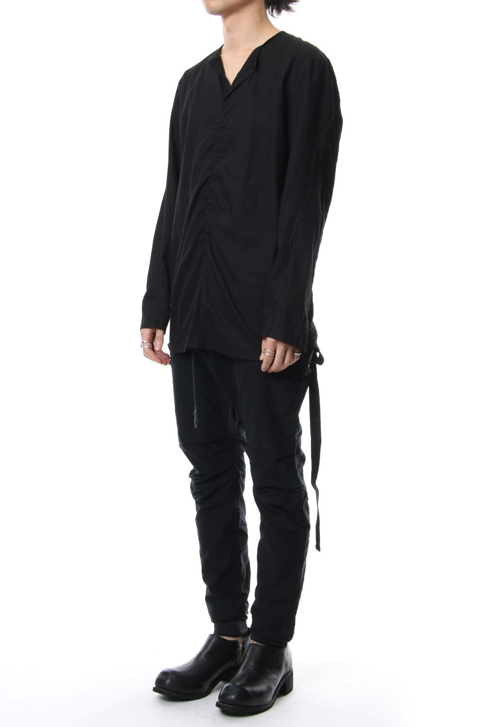 Slab Serge Natural Stretch Over Dye Shirts RB-017 Black