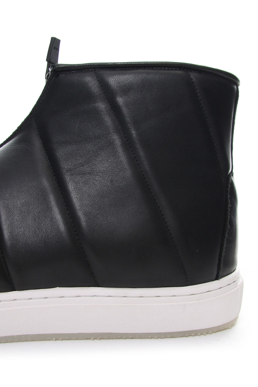 Smooth Leather Kilt Stitch Slip On High RB-033 BLACK×WHITE