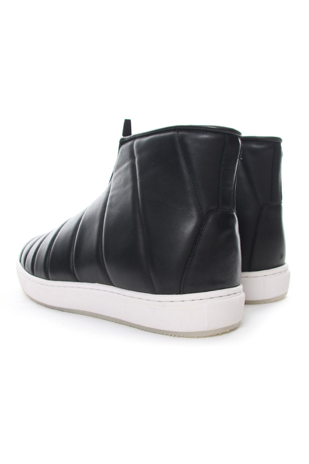 Smooth Leather Kilt Stitch Slip On High RB-033 BLACK×WHITE