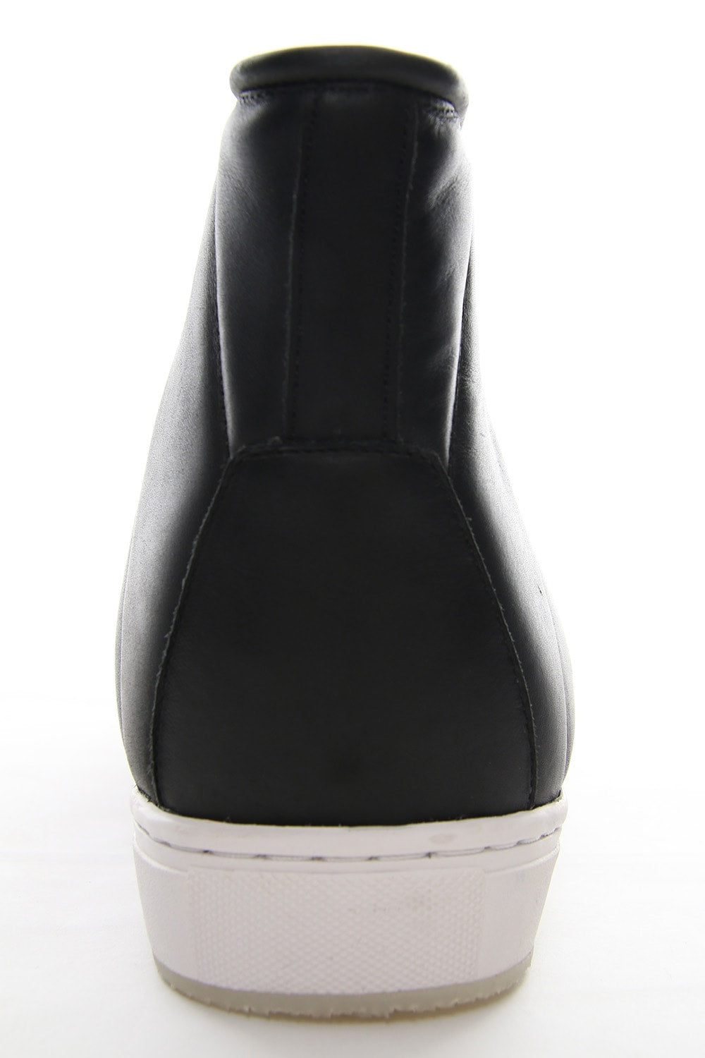 Smooth Leather Kilt Stitch Slip On High RB-033 BLACK×WHITE