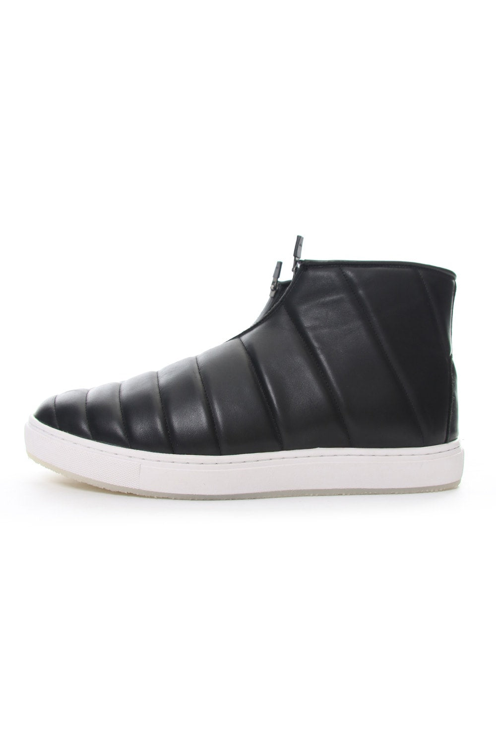 Smooth Leather Kilt Stitch Slip On High RB-033 BLACK×WHITE