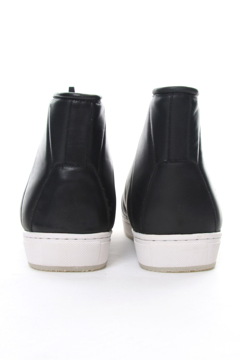 Smooth Leather Kilt Stitch Slip On High RB-033 BLACK×WHITE