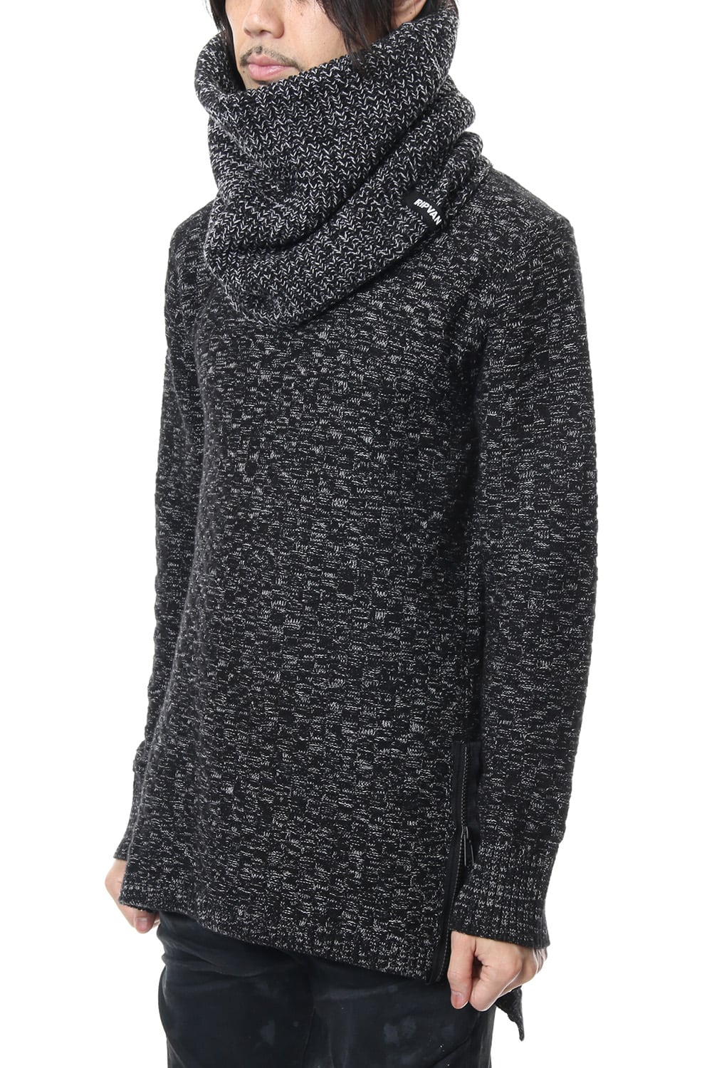 3GG Wool Cotton W Snood RB-056 T.Black