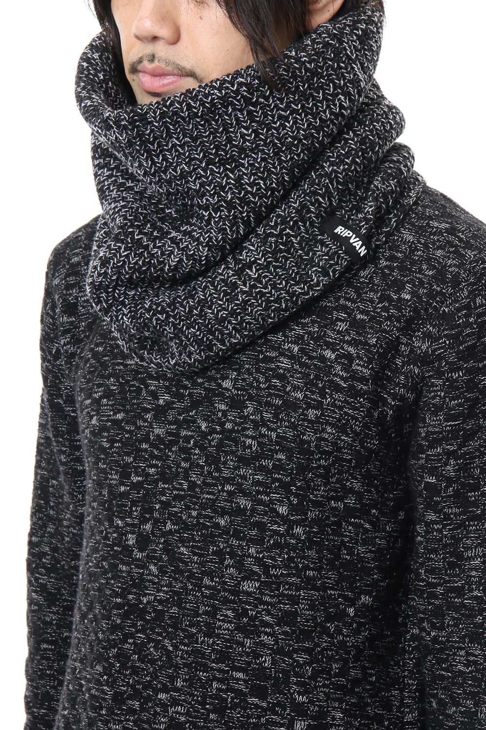 3GG Wool Cotton W Snood RB-056 T.Black