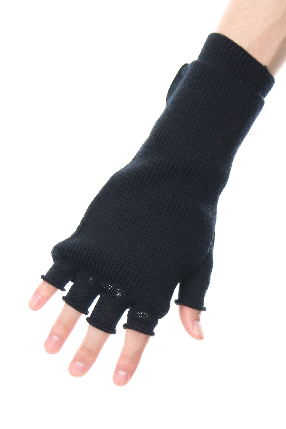 Washable Wool Jersey Knit Gloves RB-057 Black