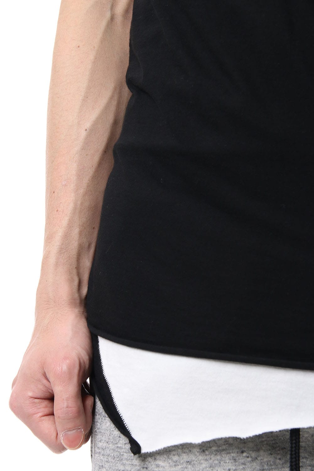 DOUBLE DOLMAN H/S Black