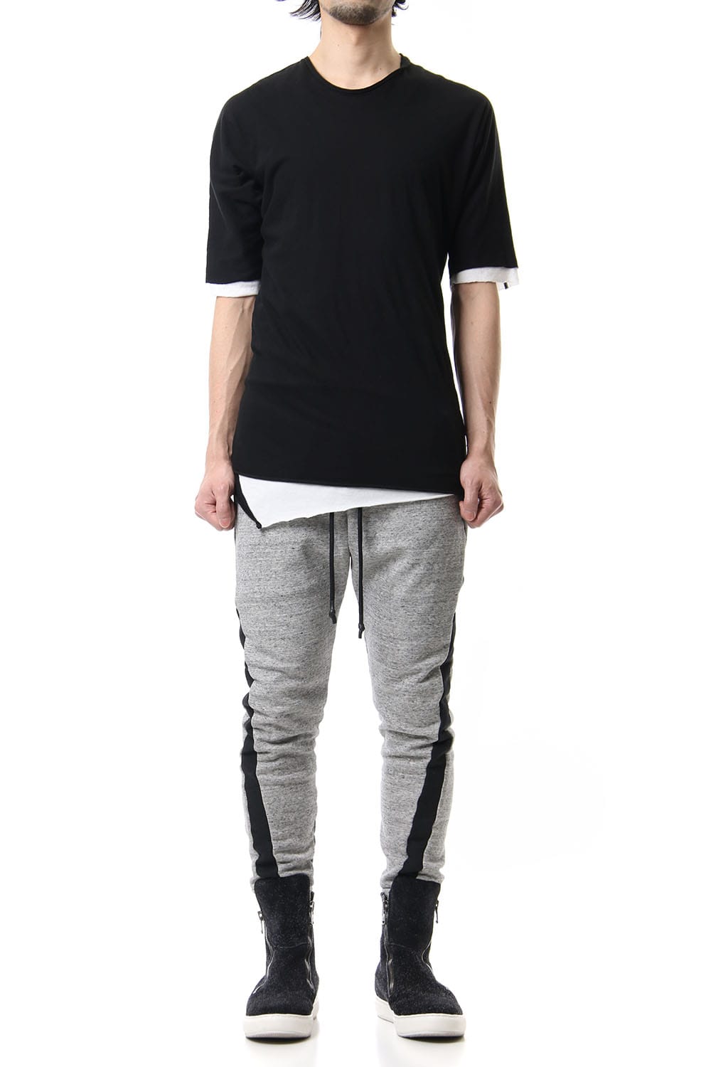 DOUBLE DOLMAN H/S Black