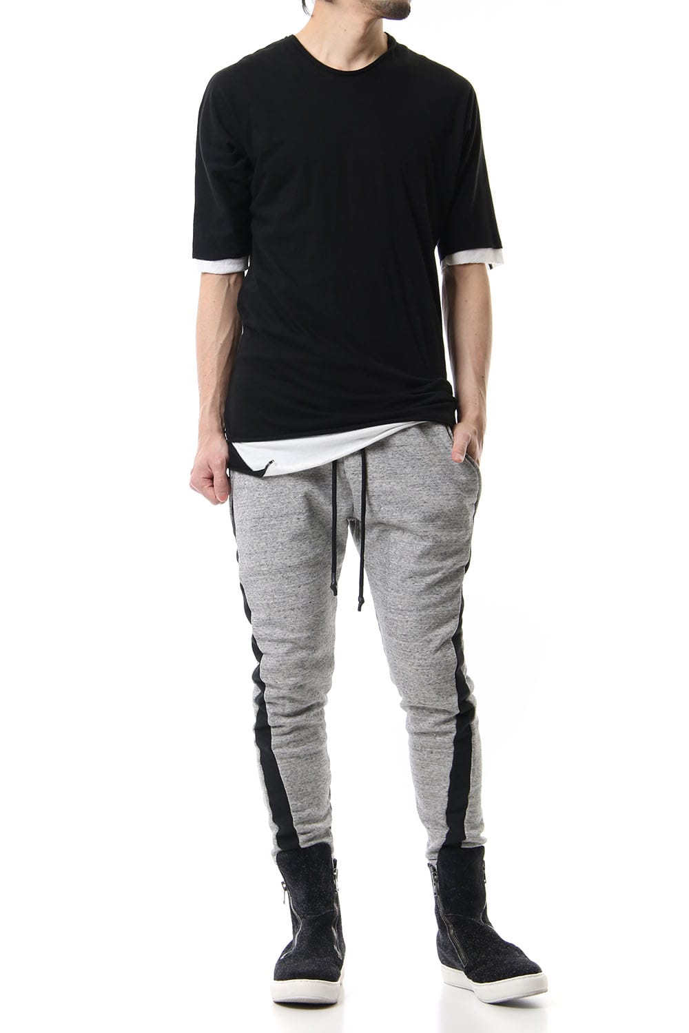 DOUBLE DOLMAN H/S Black