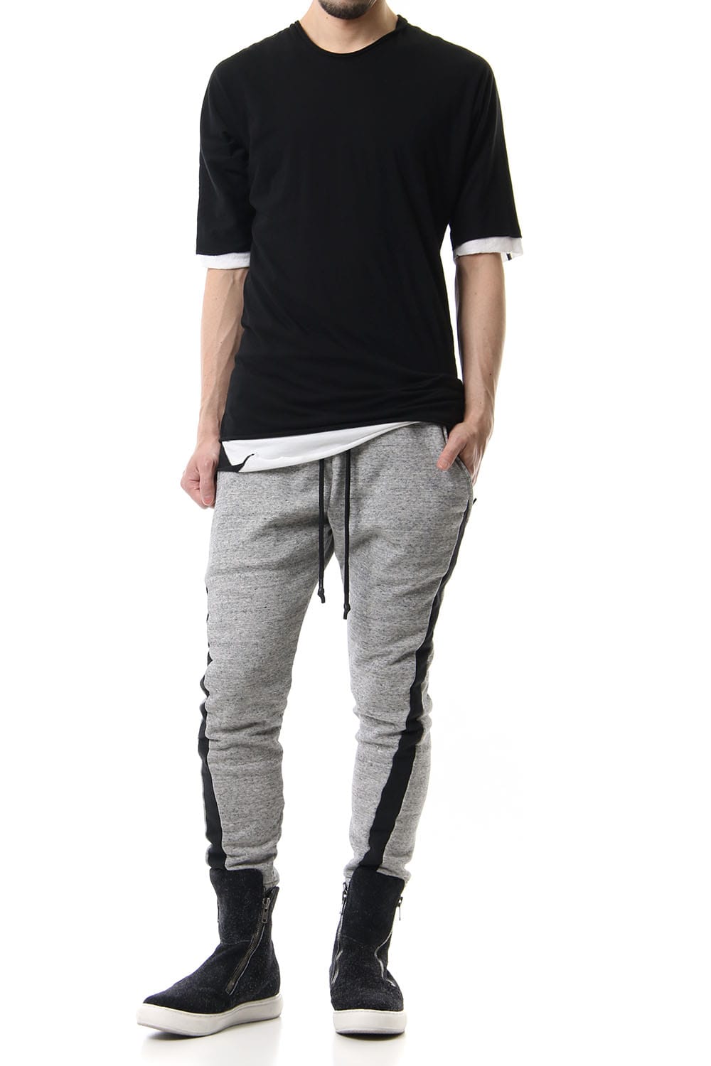 DOUBLE DOLMAN H/S Black