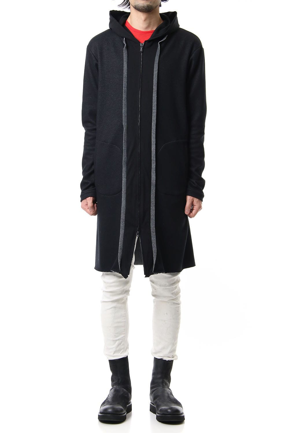 JERSEY COAT HOODIE CB.Black