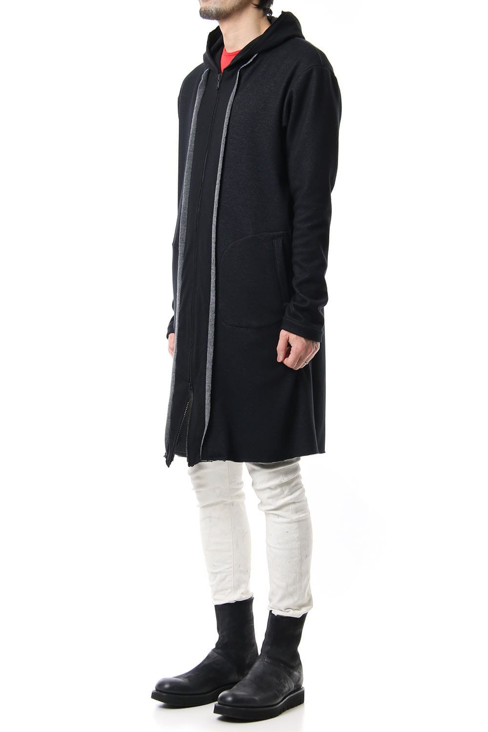 JERSEY COAT HOODIE CB.Black