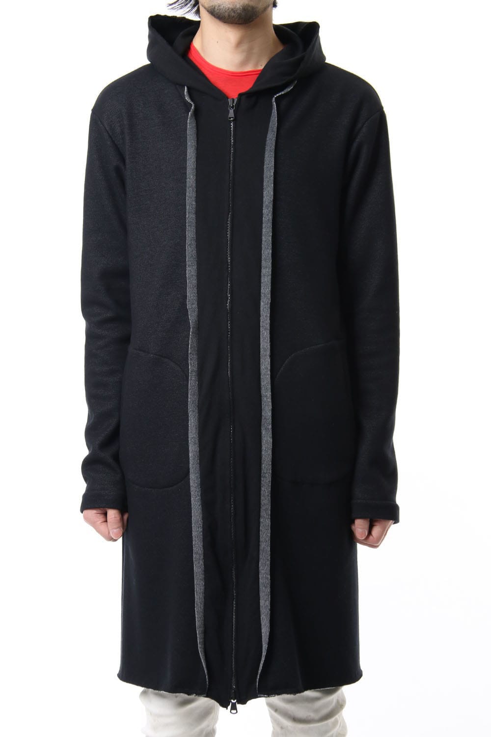 JERSEY COAT HOODIE CB.Black