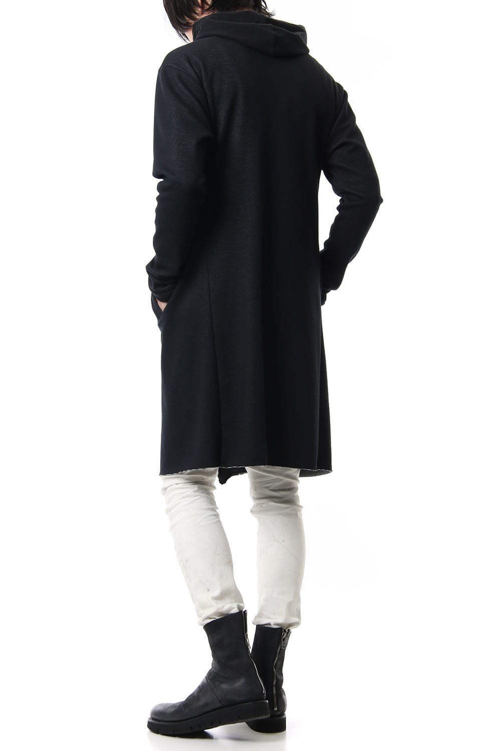 JERSEY COAT HOODIE CB.Black