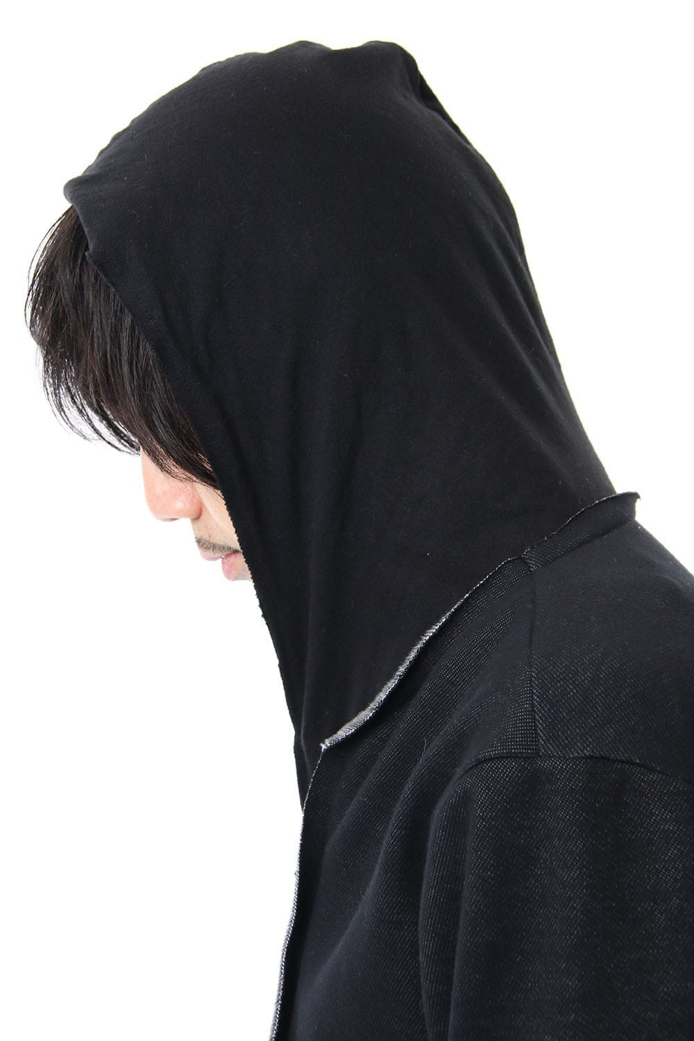 JERSEY COAT HOODIE CB.Black
