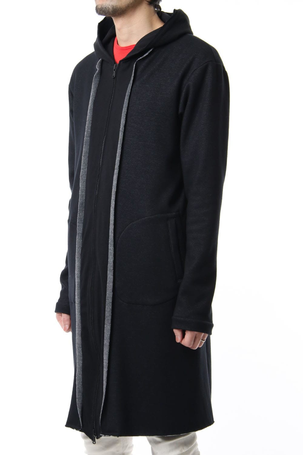 JERSEY COAT HOODIE CB.Black