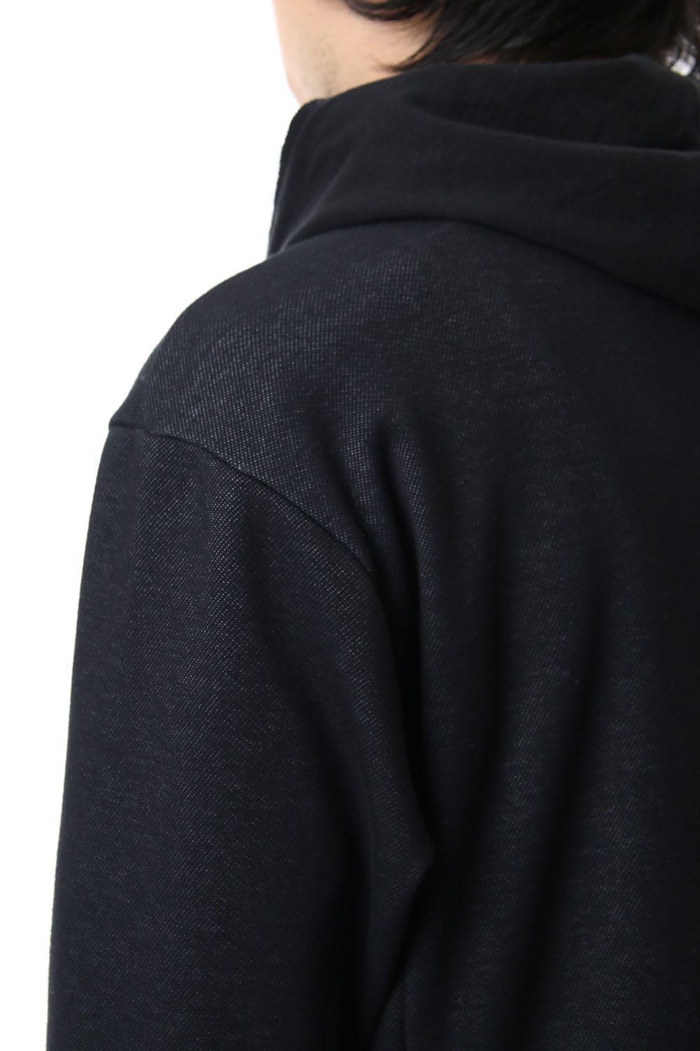 JERSEY COAT HOODIE CB.Black