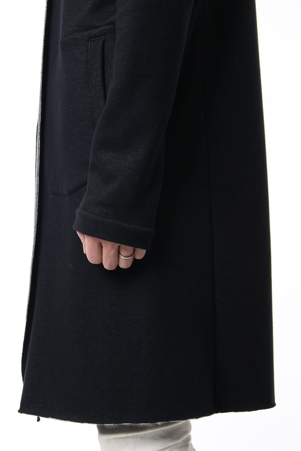 JERSEY COAT HOODIE CB.Black