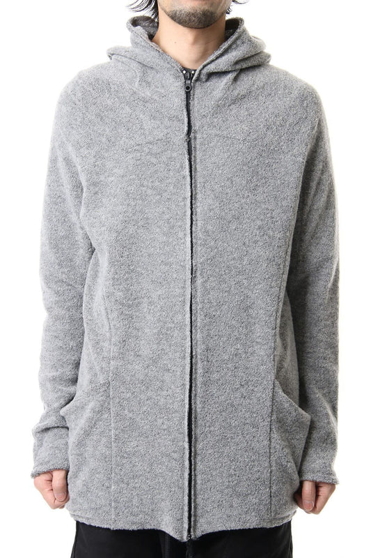 CROSS NECK HOODIE Snow Gray
