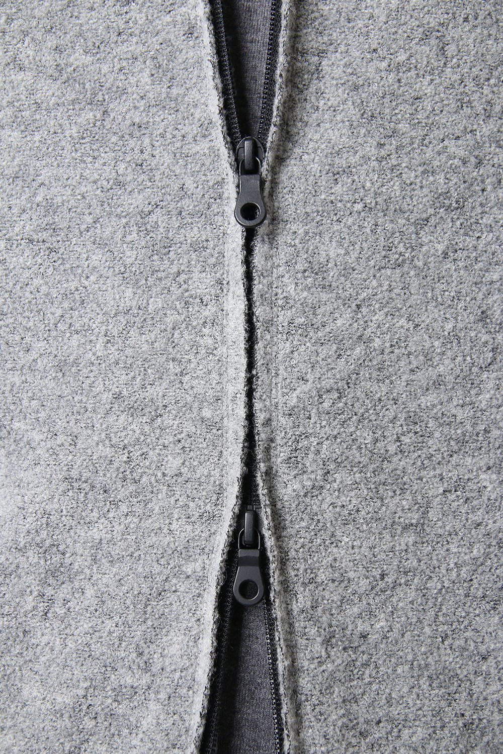 CROSS NECK HOODIE Snow Gray