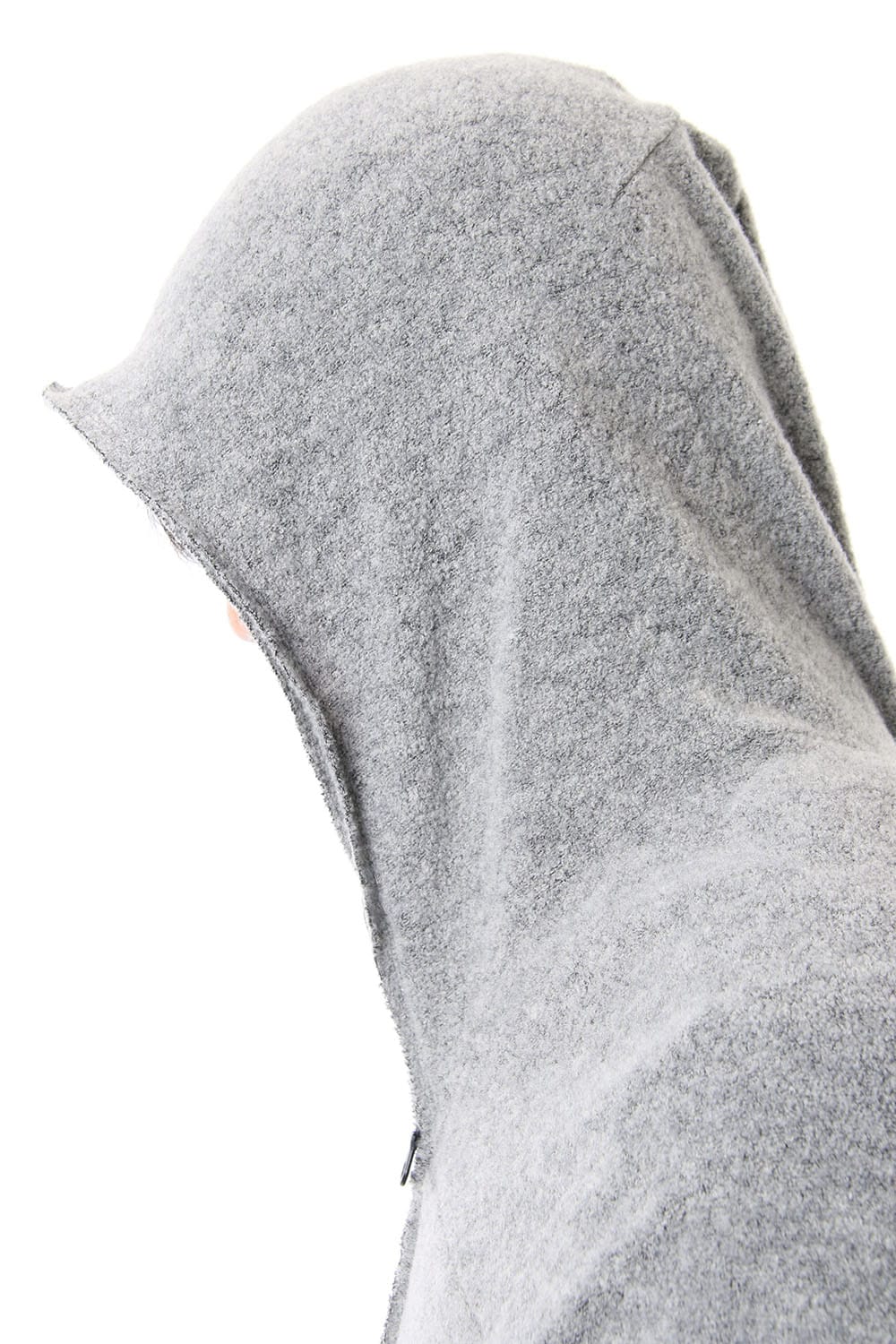 CROSS NECK HOODIE Snow Gray