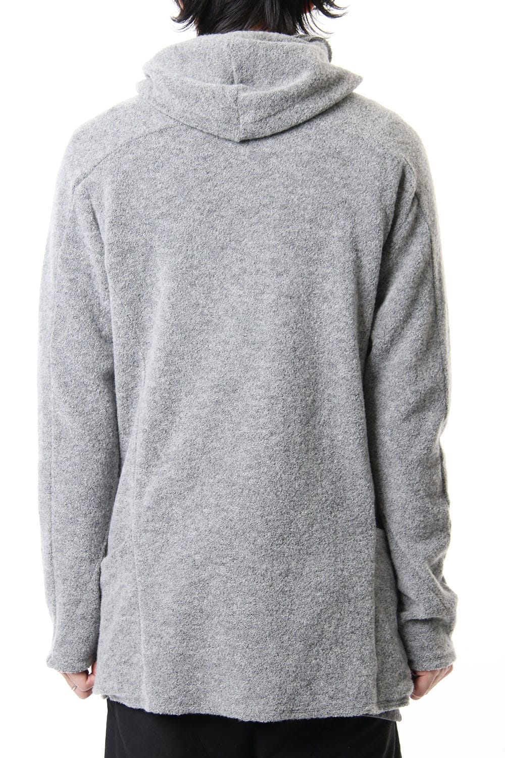 CROSS NECK HOODIE Snow Gray