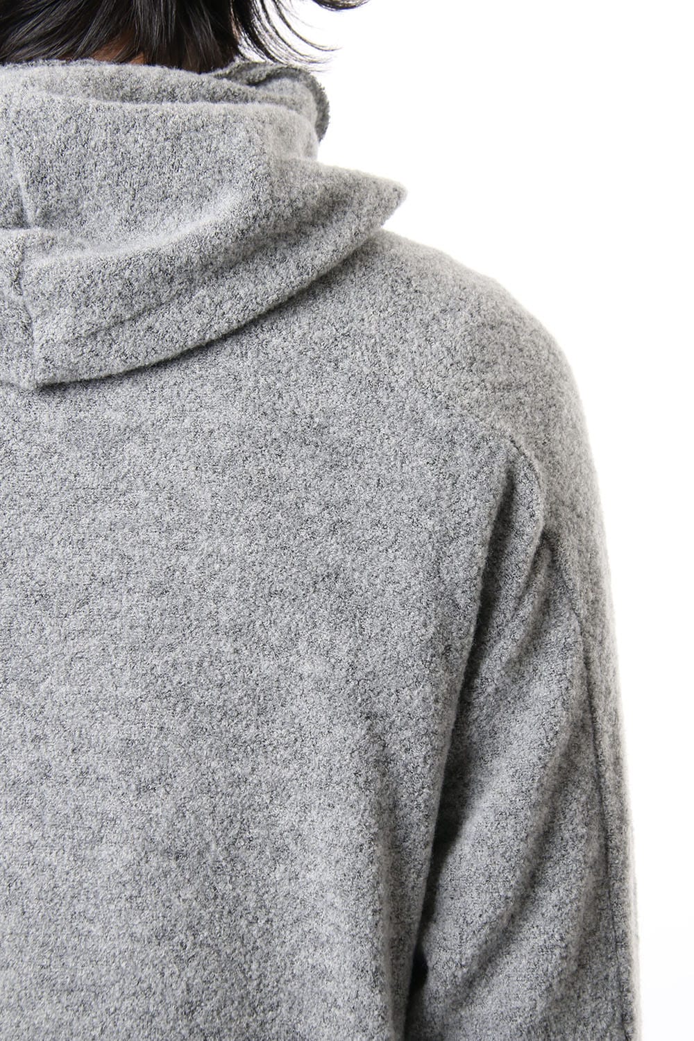 CROSS NECK HOODIE Snow Gray
