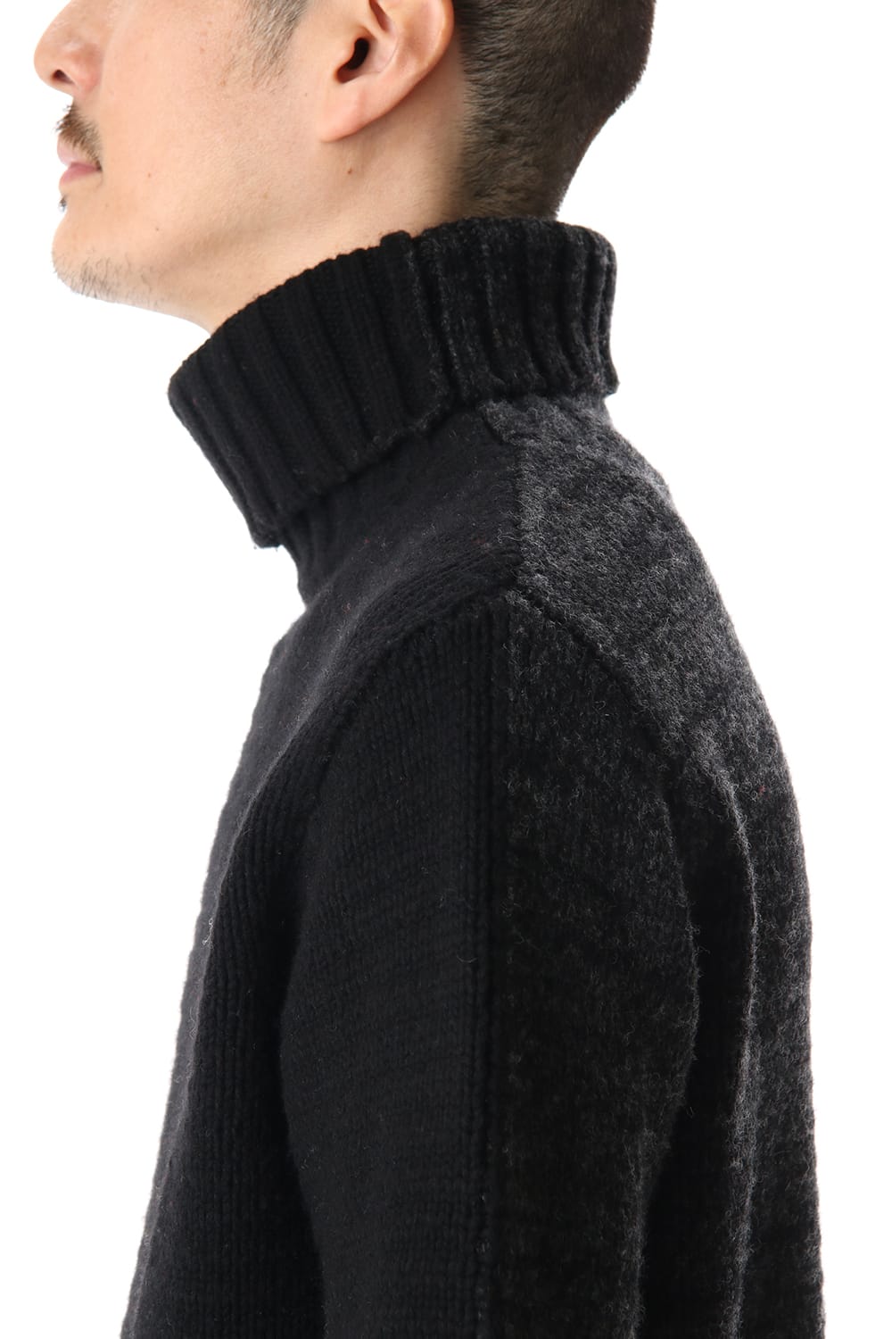 DOUBLEFACE KNIT JERSEY Black×C.Gray