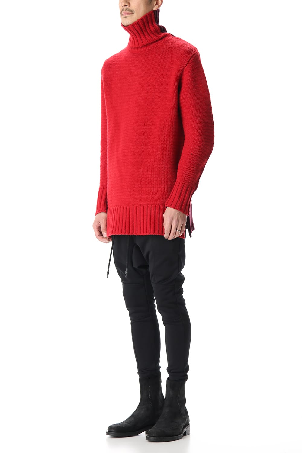 DOUBLEFACE KNIT JERSEY Red×Burgundy