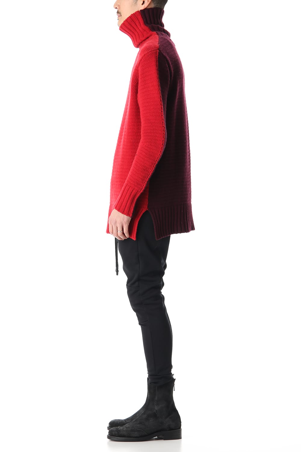 DOUBLEFACE KNIT JERSEY Red×Burgundy