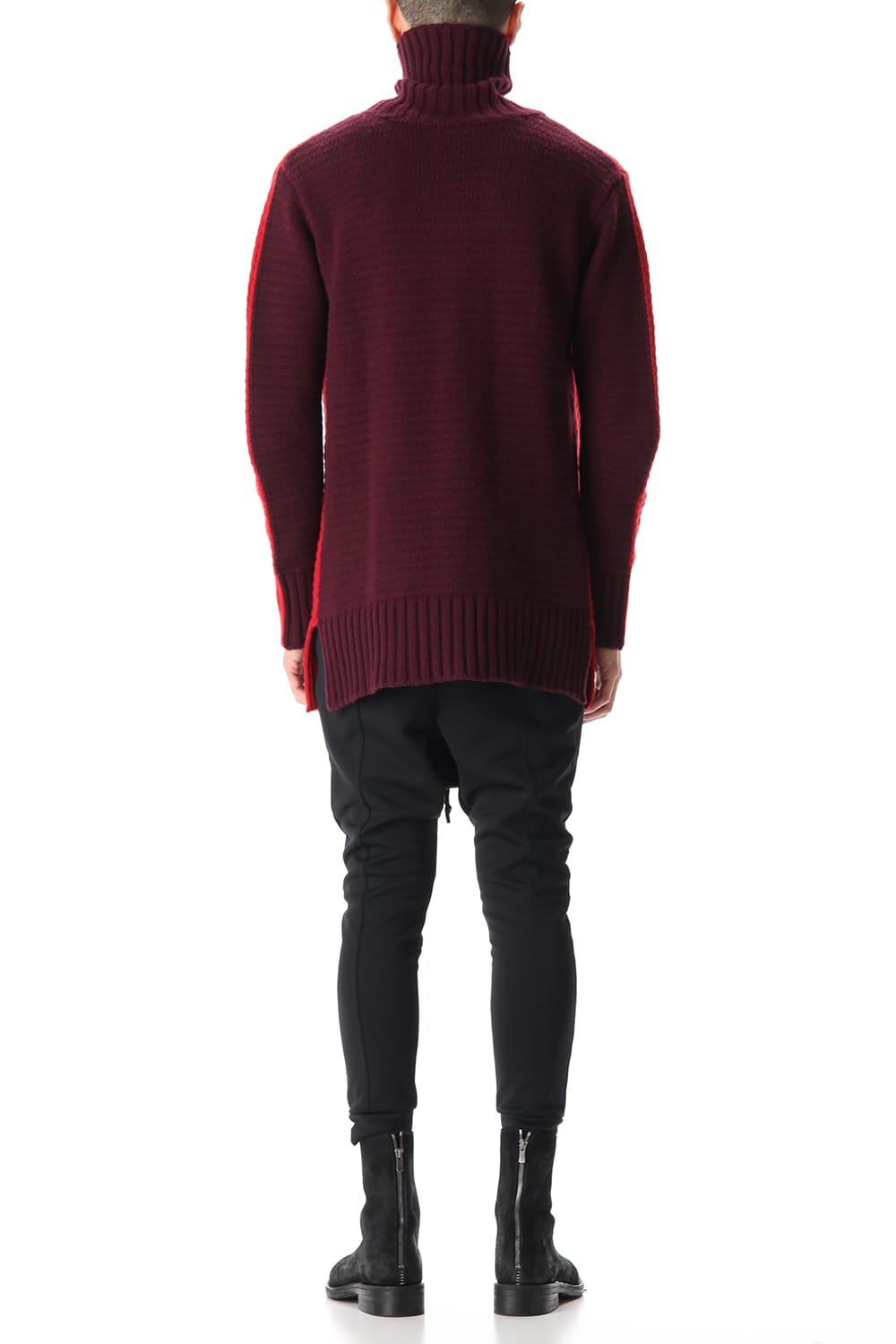 DOUBLEFACE KNIT JERSEY Red×Burgundy