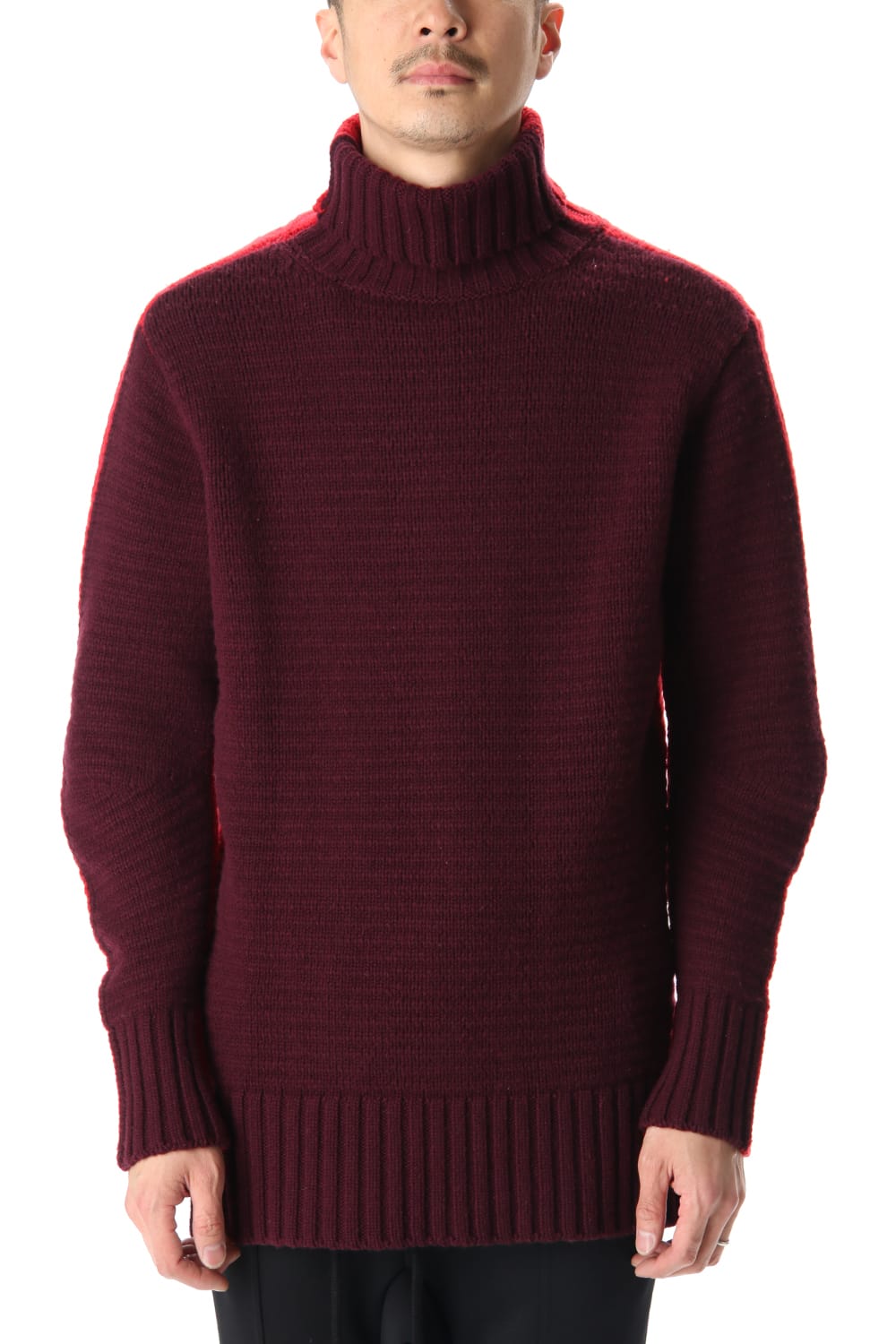 DOUBLEFACE KNIT JERSEY Red×Burgundy