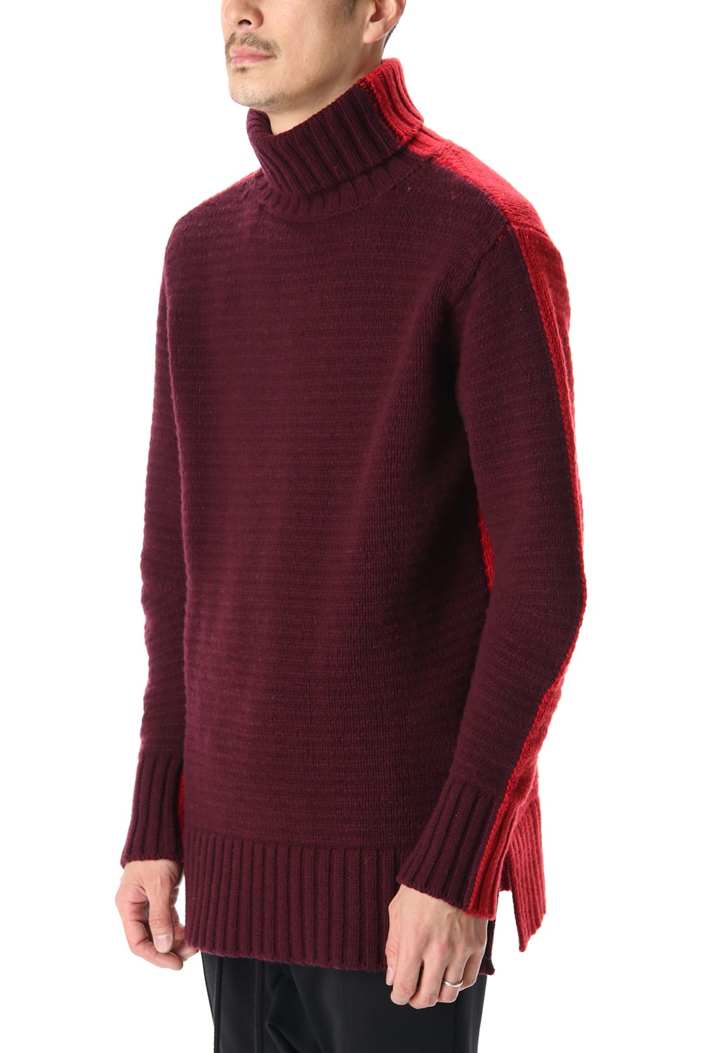 DOUBLEFACE KNIT JERSEY Red×Burgundy
