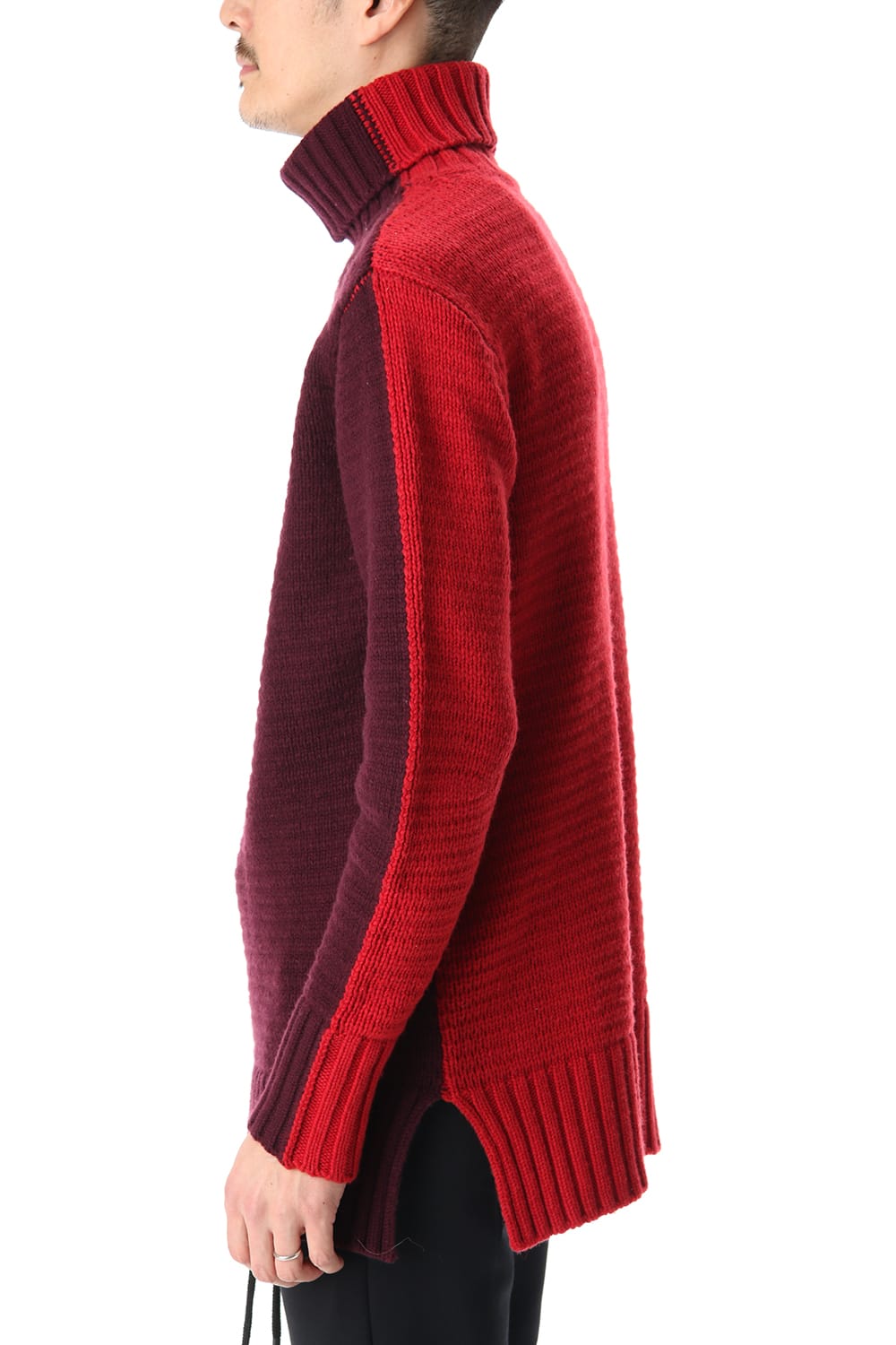 DOUBLEFACE KNIT JERSEY Red×Burgundy