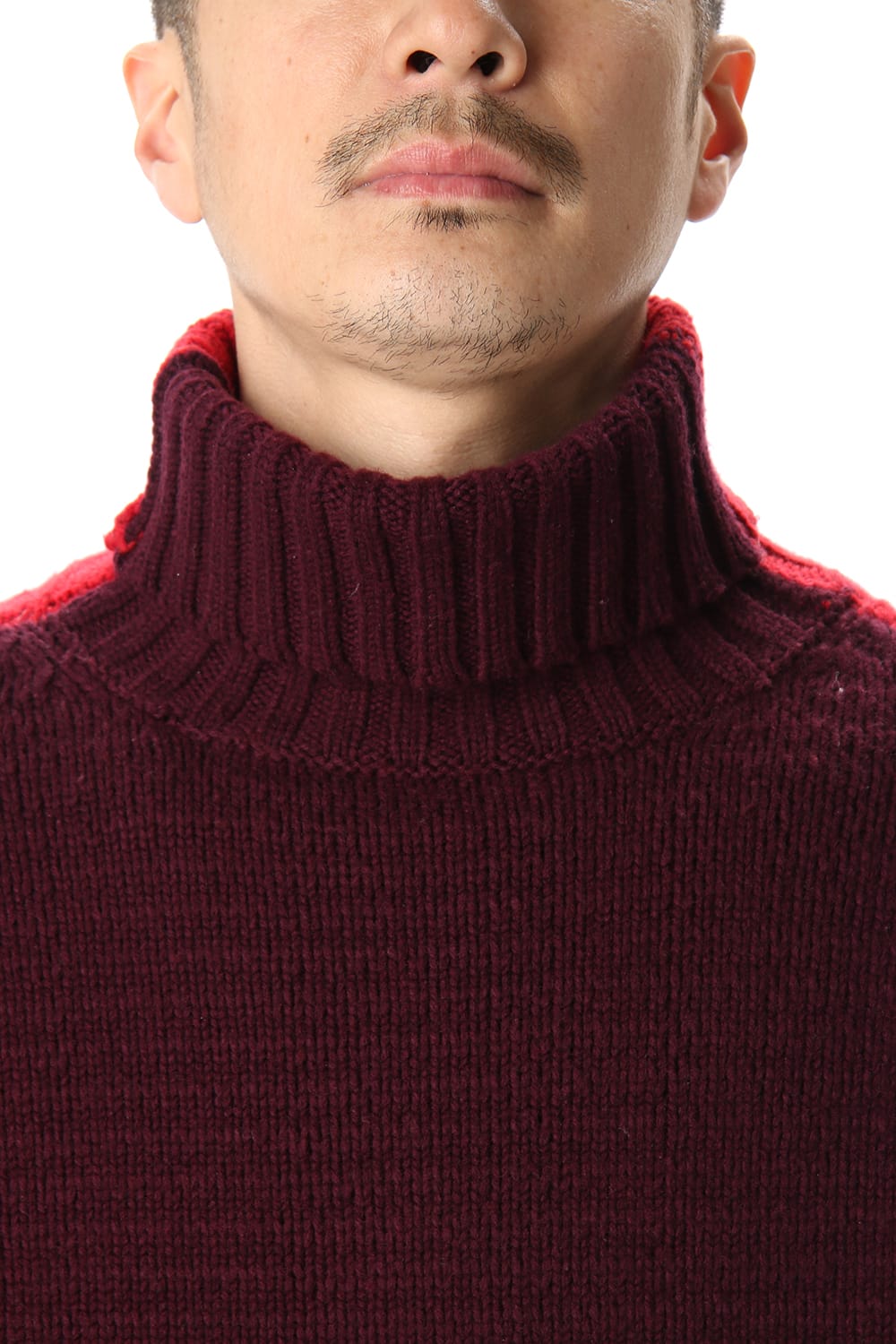 DOUBLEFACE KNIT JERSEY Red×Burgundy