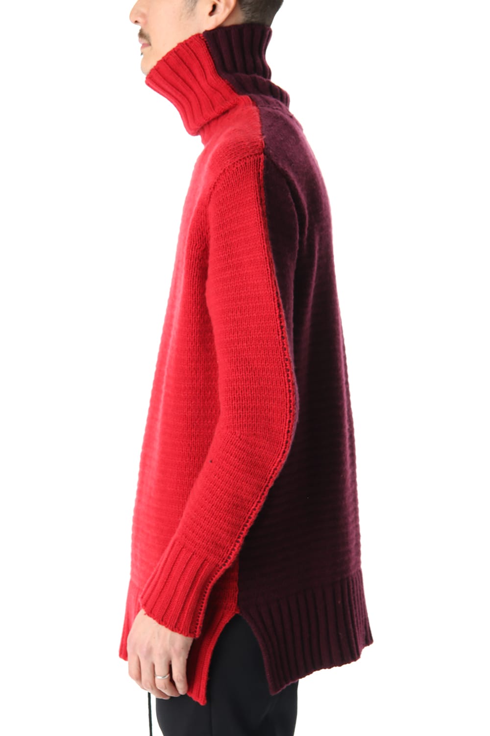 DOUBLEFACE KNIT JERSEY Red×Burgundy