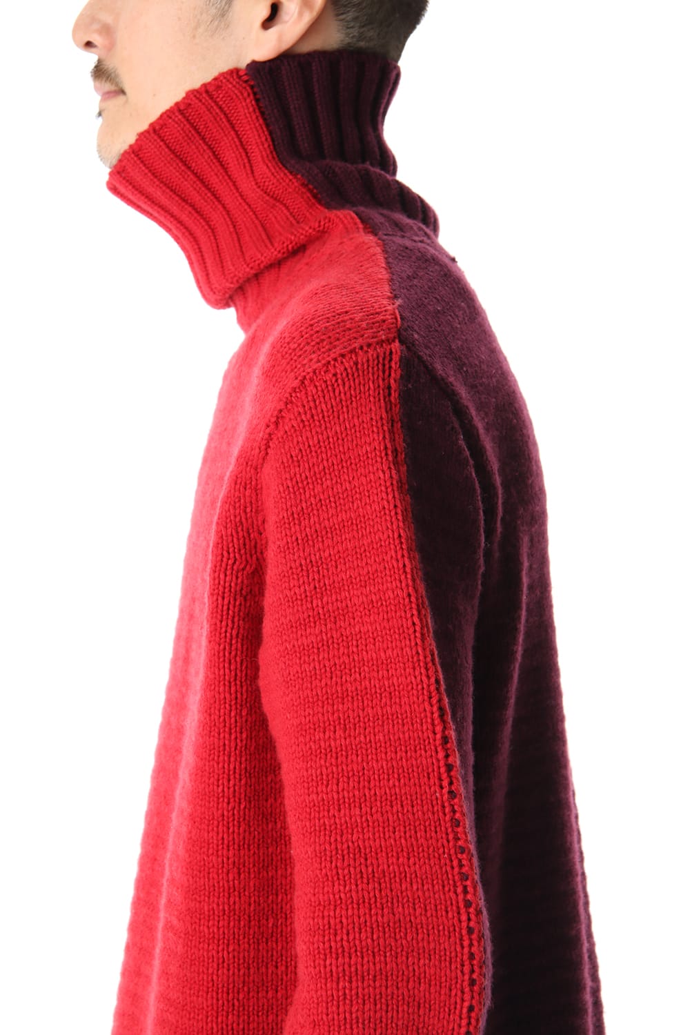 DOUBLEFACE KNIT JERSEY Red×Burgundy