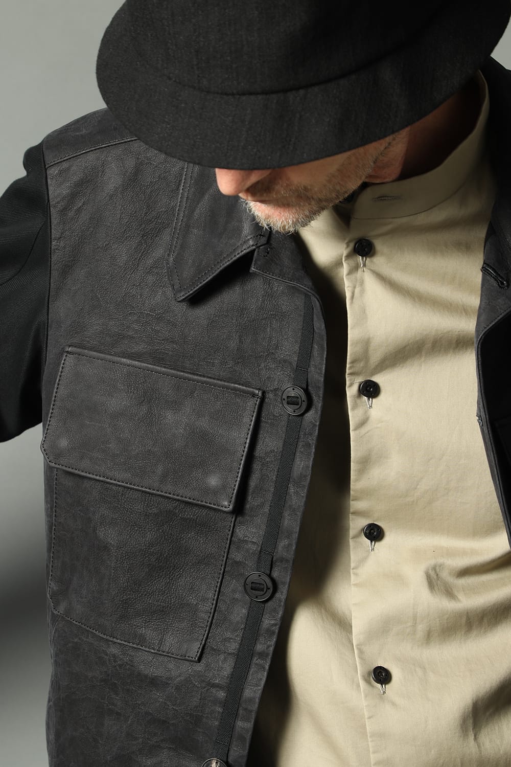 Leather CPO shirt Dyneema leather