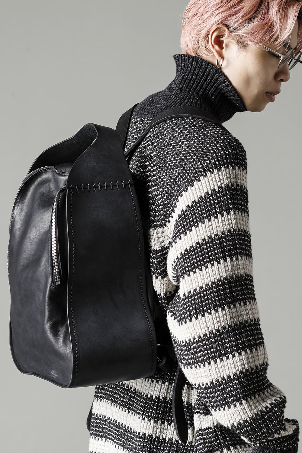 Medium Leather Back Pack - Soft Horse Full Grain Leather - RD03